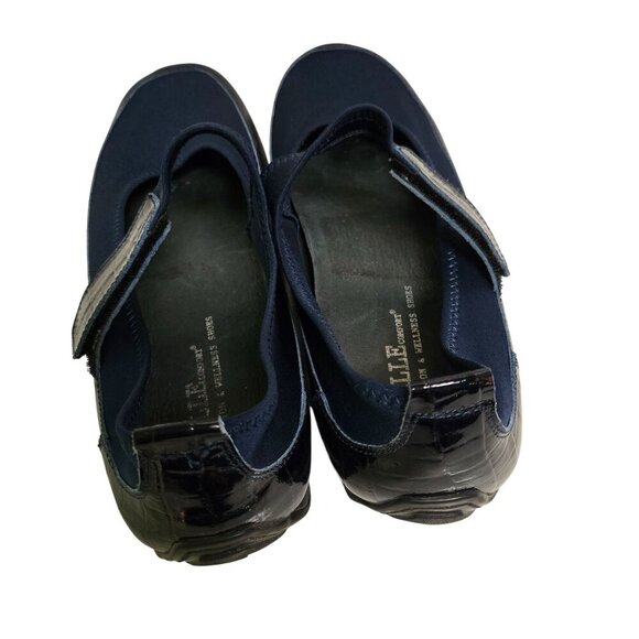 Helle Comfort Lidia Maryjane Croc Embossed Fabric Navy Driving Loafers Size 42 - Picture 5 of 10